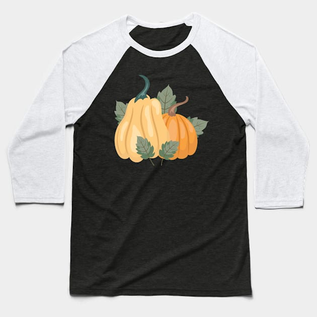 Fall Pumpkins Baseball T-Shirt by SWON Design